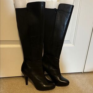 Michael Shannon - Worn 2 times. Elegant Black Knee-High Leather Boots - Size 9